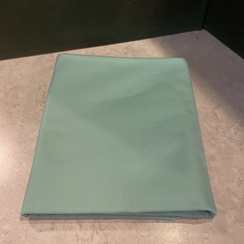 Mint Green & Yellow 44x72” Cotton Fabric. New Old Stock Unbranded